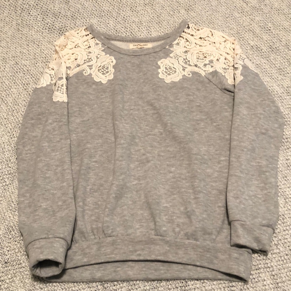 Lace sweatshirt